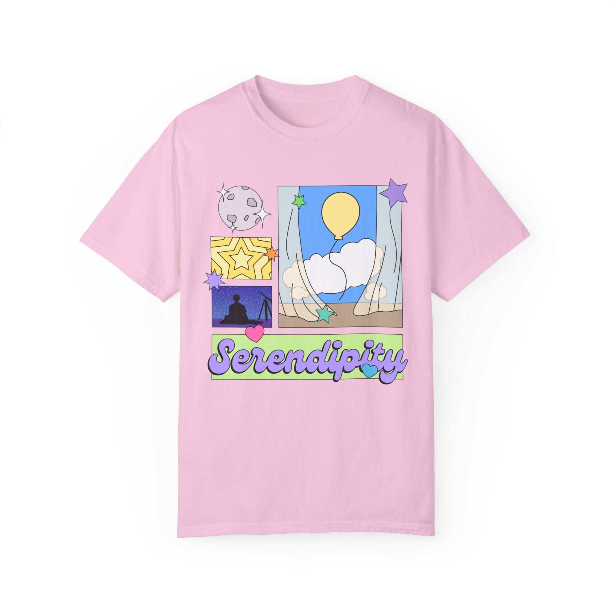 Serendipity Graphic Printed Garment-Dyed T-shirt