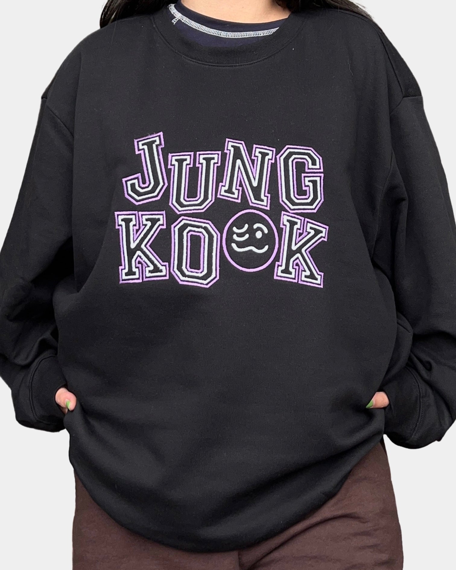 JEON JUNGKOOK EMBROIDERED SWEATSHIRT (UP TO 4 WEEKS PROCESSING)