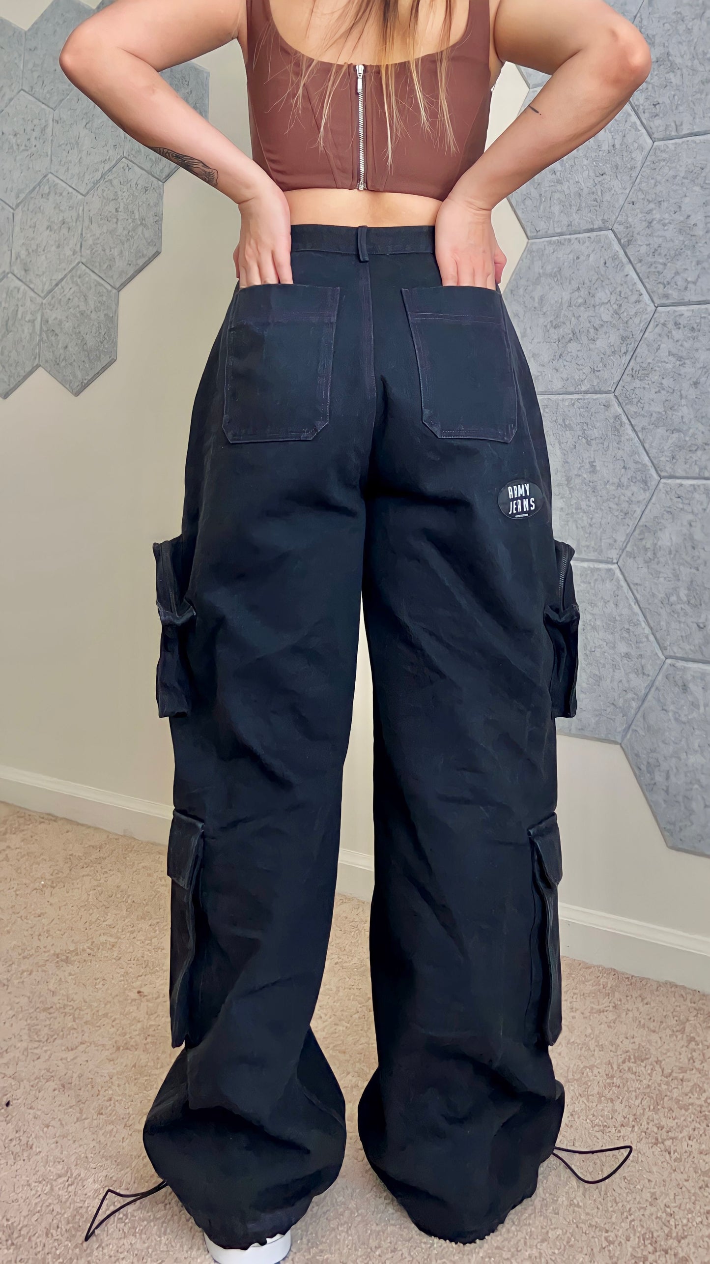 BANGTAN x ARMY Cargo Jeans (PRE ORDER) CHECK SIZE CHART BELOW DESCRIPTION